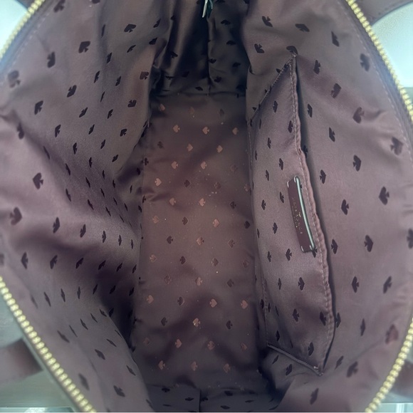 Kate Spade Burgundy Holiday Glam Accent Tote Shoulder Bag - Picture 6 of 10